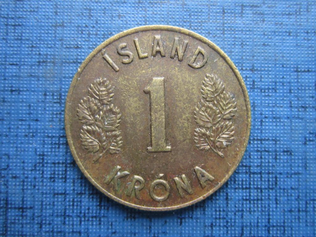 Монета 1 крона Исландия 1974 — покупайте на newauction.org по выгодной ...