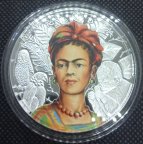 Фріда Кало легендарна жінка / Frida Kahlo 1 унція срібло 999 пруф 1000 франків Камерун тираж 999