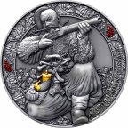 Запорізький козак 3 унції срібло Ag 999 / серія легендарні воїни Козак тираж: 500 шт. з 1 грн